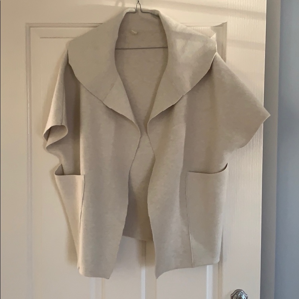 Moth for Anthropologie Wrap Shrug Cardigan Oat